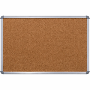 Anodized Aluminium Frame Cork Board -  Sturdy, Waterproof for School, Office, Home