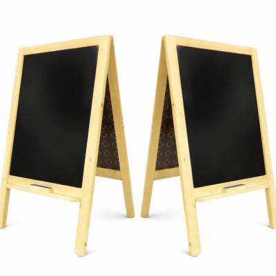 Double Framed Easel Board with Black Chalk Board on Both Sides (Size : 36 inch Height)