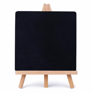Rubber Wood Mini A-Frame Easel 10″ with Black Chalk Board (Size 7 Inch X 7 Inch) (Set of 8)