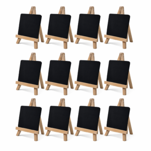 Rubber Wood Mini A-Frame Easel with Black Board