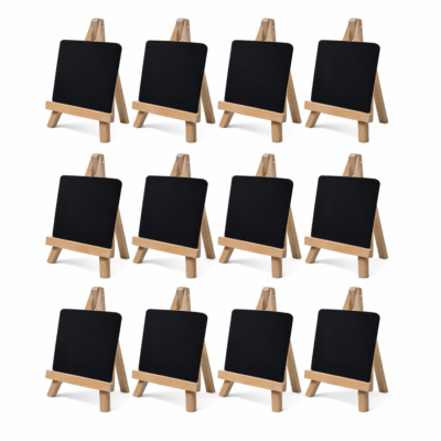 Rubber Wood Mini A-Frame Easel with Black Board
